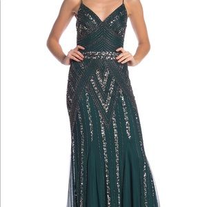Hunter green evening gown